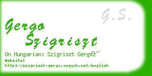gergo szigriszt business card